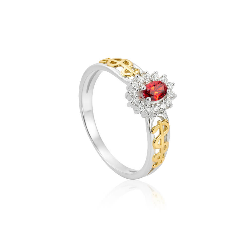 Anel de Formatura em Prata Essenza Crystalis