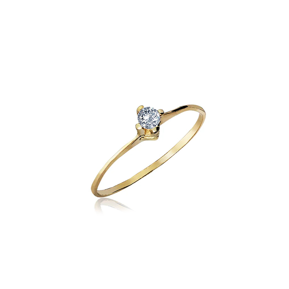 Anel de Ouro Elegance Diamond