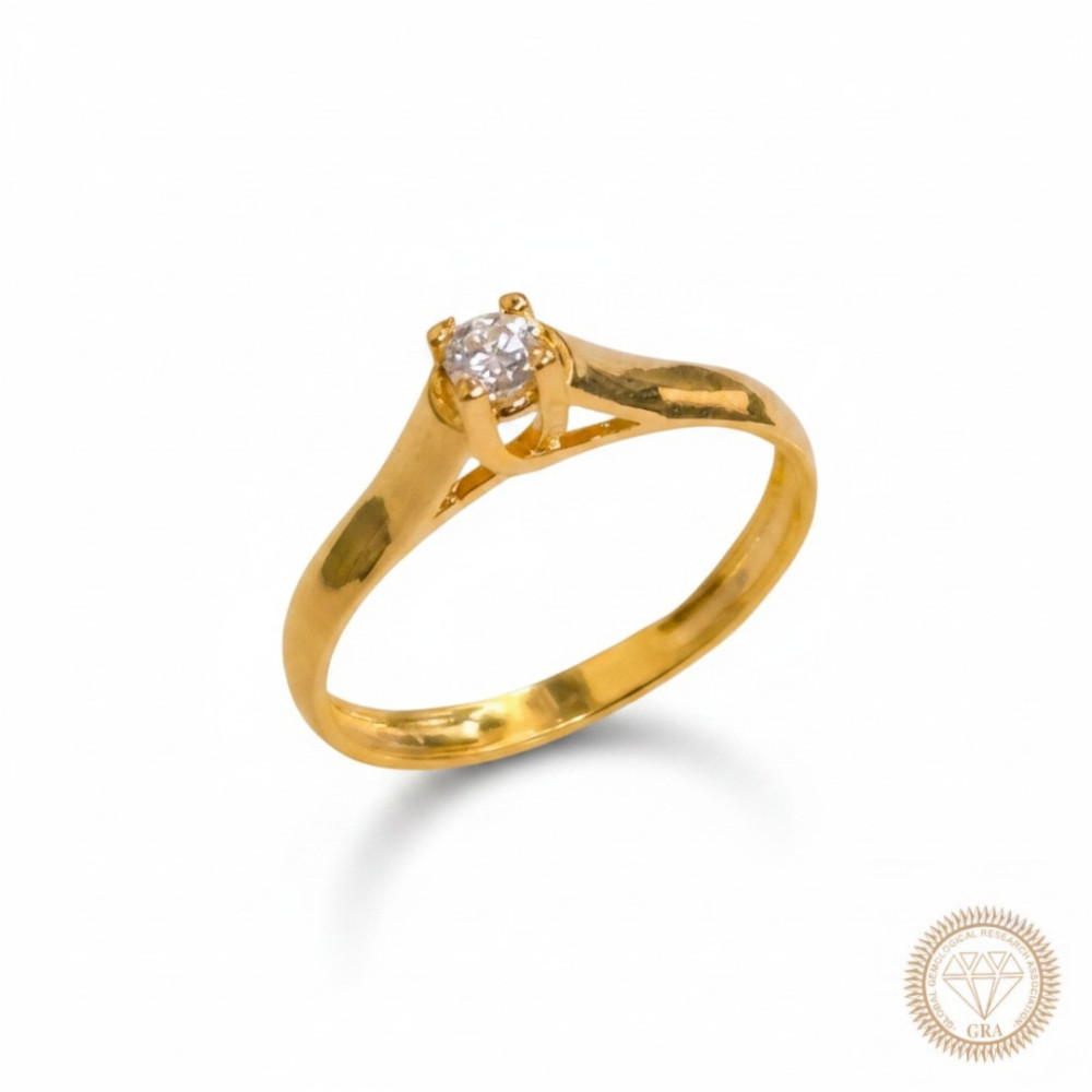 Anel Prata 925 com Banho em Ouro Vega