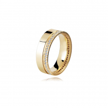 Aliança de Ouro Renoir Wide Diamond Aliança de Ouro Renoir Wide Diamond