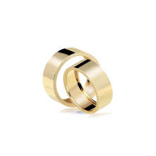 Par de Alianças de Ouro Viena Par de Alianças de Ouro Viena