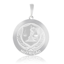 Pingente De Prata Profissão Nutrição