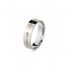 Aliança de Prata Married Plus Crystalis Aliança de Prata Married Plus Crystalis