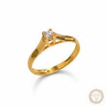 Anel Prata 925 com Banho em Ouro Vega